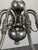 Dutch 10-Light Chandelier in Tinned Brass For Sale - Image 5 of 11