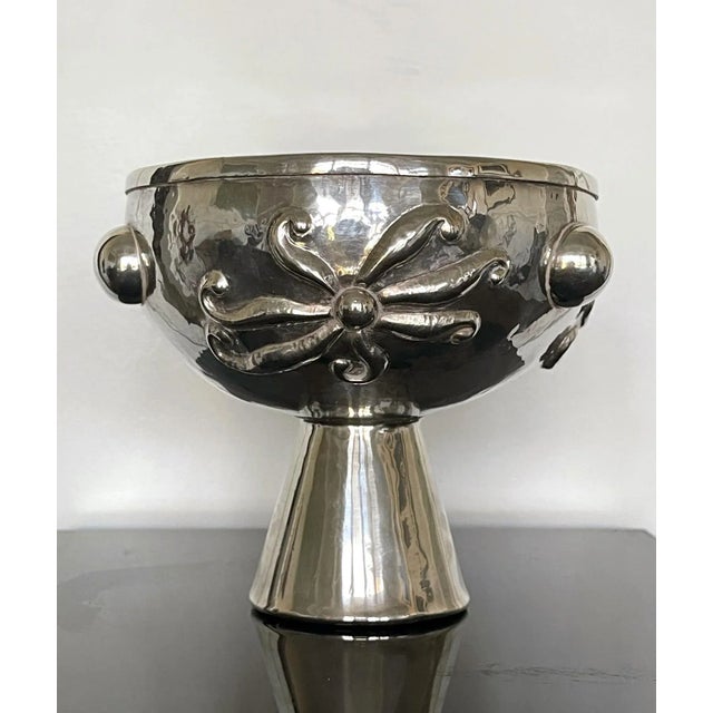 A stunning sterling silver vessel in the form of a stemmed bowl crafted by Graziella Laffi, Lima, Peru, Circa 1965. Marked...