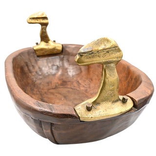 Wooden Bowl by David Marshall, 1980s For Sale