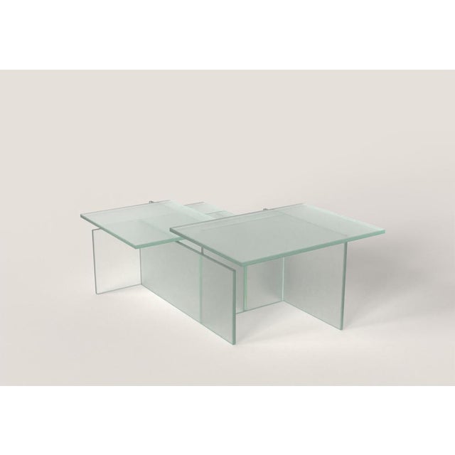Glass Dedalo V2 Glass Low Table by Simone Fanciullacci For Sale - Image 7 of 11