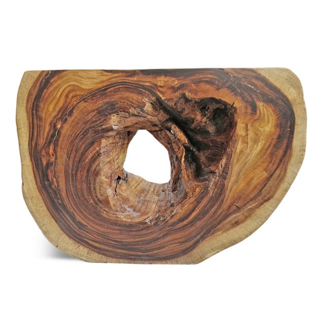 2020s Monkey Pod Wood Organic Modern Side Table For Sale - Image 5 of 8