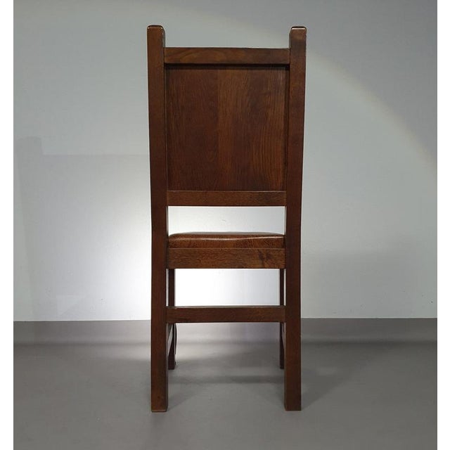 Mid-Century Brutalist Oak Chairs, Set of 6 For Sale - Image 13 of 18
