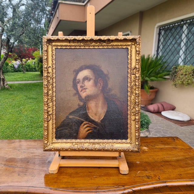 Baroque Saint John the Evangelist, 1670, Oil on Canvas, Framed For Sale - Image 3 of 11
