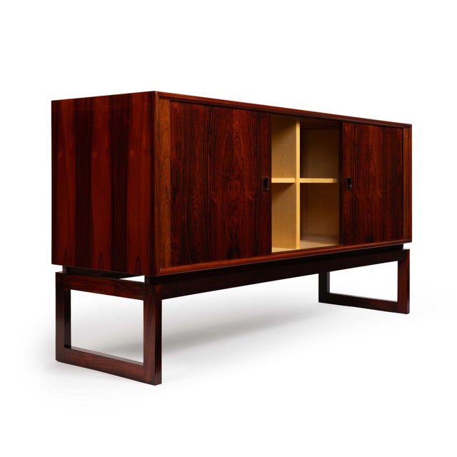 Vintage Axel Christiansen Odder Rosewood Tambour Credenza Sideboard 1960s For Sale - Image 9 of 12