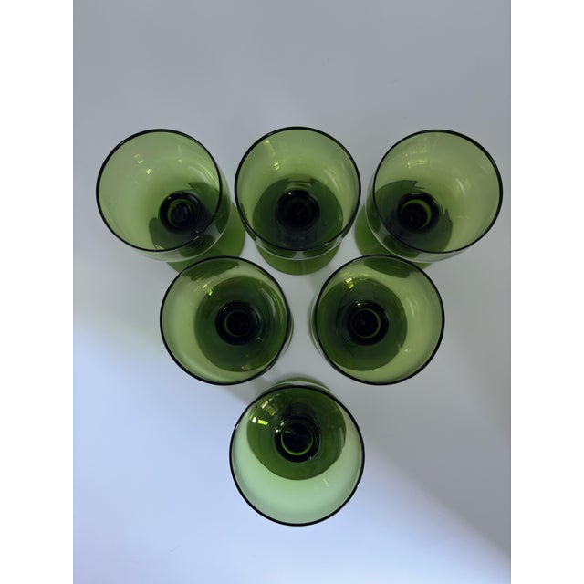 Green Mid-Century Scandinavian Remmari Wine Glasses from Iittala, Finland, 1970s, Set of 6 For Sale - Image 8 of 11