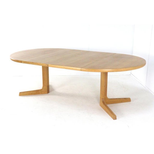 Round Extendable Oak Nordenskov Dining Table For Sale - Image 3 of 16