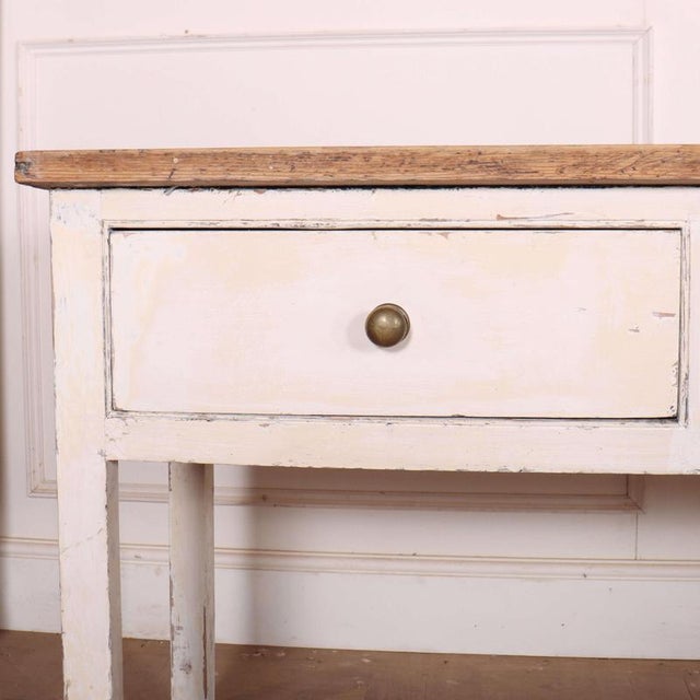 Early 19th C English original painted pine dresser base. 1830 Dimensions:W: 184.5cm (72.6")H: 82.5cm (32.5")D: 54cm...