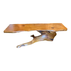 After George Nakashima Live Edge Handcrafted Walnut Coffee Table Signed and Dated 1994