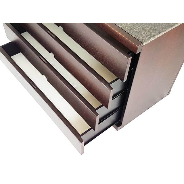 Wooden and Marble Chest of Drawers by Vico Magistretti for Poggi, 1970s, Set of 2 For Sale - Image 6 of 15