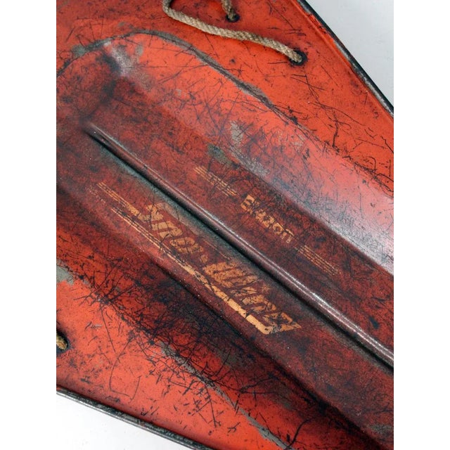 Metal Vintage Sno-Wing Sled For Sale - Image 7 of 9