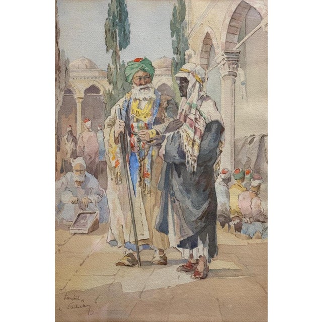 Pair of Signed Orientalist Watercolours by Carl Werner, 19th Century, Set of 2 For Sale - Image 14 of 17