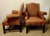 pair of 1940s upholstered chairs, attributed to Grosfeld House but the original tag was lost when chairs were...