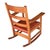 L & J. G. Stickley Oak Rocking Chair With Cognac Saddle Leather Covered Seat, Circa 1912 - 1920 For Sale - Image 10 of 12