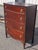 Hepplewhite Vintage Mid 20th Century Federal Hepplewhite Style Mahogany Four Drawer Chest of Drawers For Sale - Image 3 of 10
