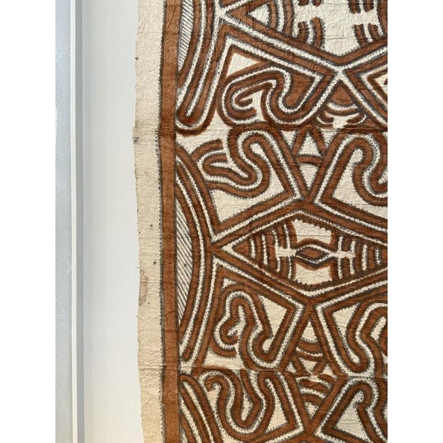 Vintage Mounted Tapa Cloth #1, 1950s For Sale - Image 5 of 10