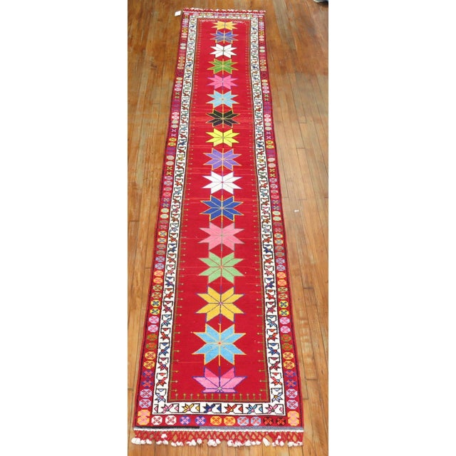 Colorful 20th Century Turkish Bohemian Runner - 2'7" x 14'3" For Sale - Image 4 of 6