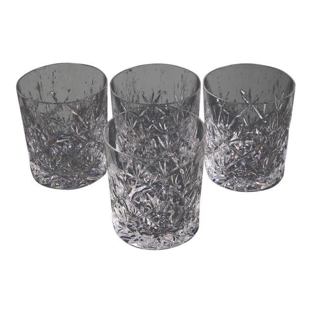 Tiffany & Co. Sybil Crystal Double Old Fashioned Glasses Set of 4