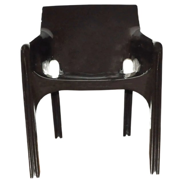 Brown Gaudi Chair by Vico Magistretti for Artemide, 1970s For Sale