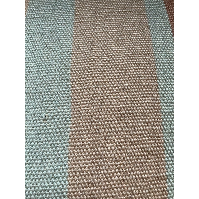 1960s Vintage 1960s Ralph Lauren Inspired Wool Kilim Style Three Seat Upholstered Bench For Sale - Image 5 of 10