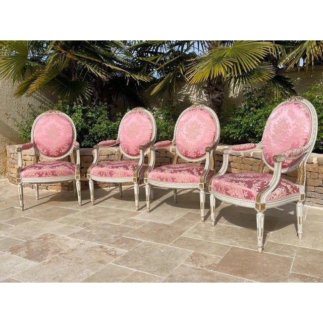 Louis XVI Salon Set, Set of 5 For Sale - Image 3 of 13