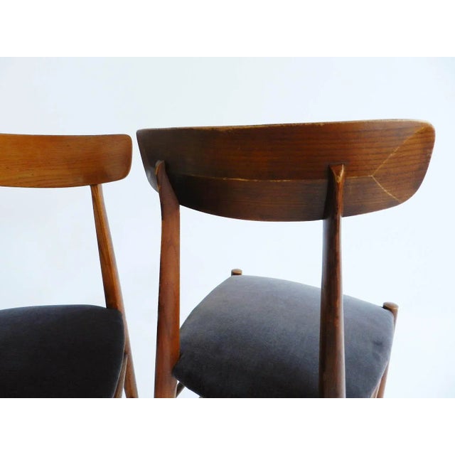 Mid-Century Modern Italian Architectural Dining Chairs by Eredi Marelli for Eredi Marelli Cantù, 1950s, Set of 6 For Sale - Image 3 of 7