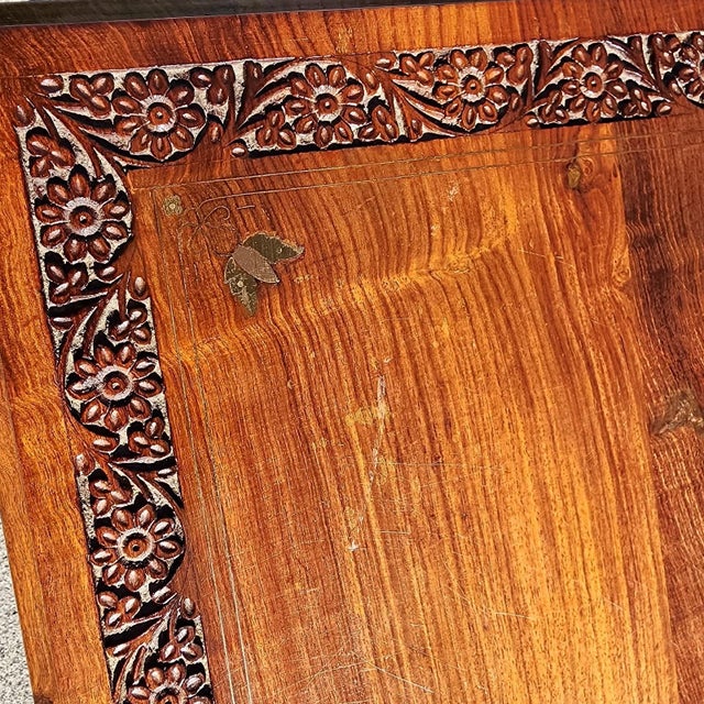 Mid Century Anglo Indian Walnut Coffee & Side Tables 3 Piece Set For Sale - Image 18 of 18