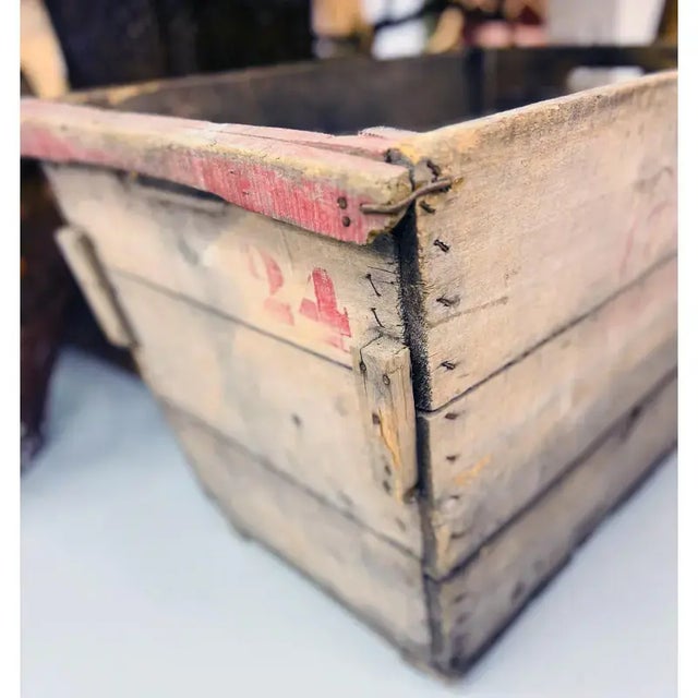 Vintage M. Tellier Cormoyeux French Champagne Crate. Style as a storage piece or statement decor to add authentic French...