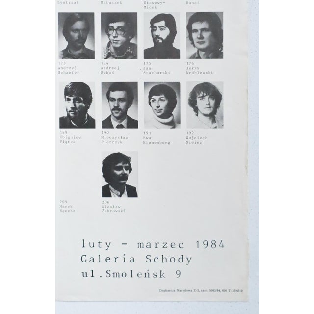 1963 Original Exhibition Polish Poster, Absolwenci 1962-1963 (Graduates 1962-63 of the Academy of Fine Arts in Krakow) For Sale - Image 4 of 5