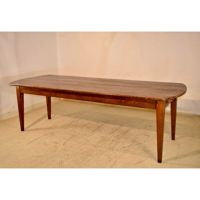 French Provincial Circa 1800 French Chestnut Farm Table For Sale - Image 3 of 9