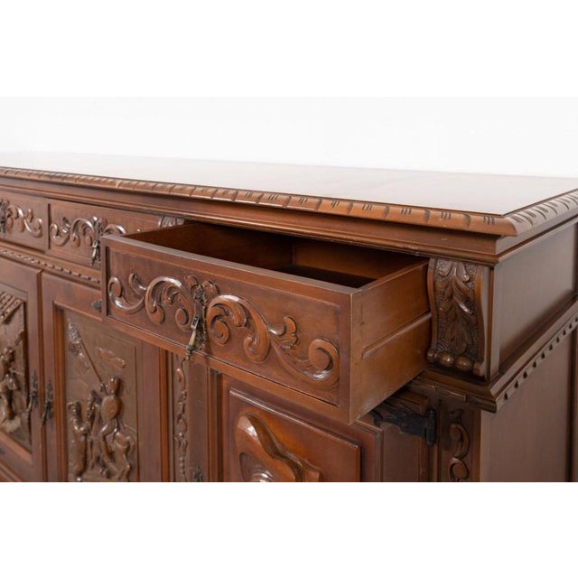 Carved Cabinet from Don Quixote, Spain, 1950s For Sale - Image 10 of 13