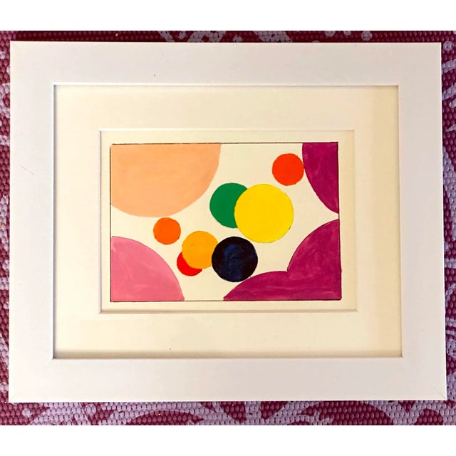Contemporary "Dots 2" Contemporary Modern Abstract Print, Framed For Sale - Image 3 of 3