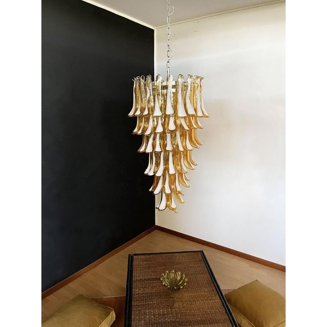 Large Italian Murano Glass Spiral Chandelier, 1990s For Sale - Image 9 of 18
