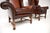 Brown Antique Leather Wing Back Armchairs, 1920s, Set of 2 For Sale - Image 8 of 11
