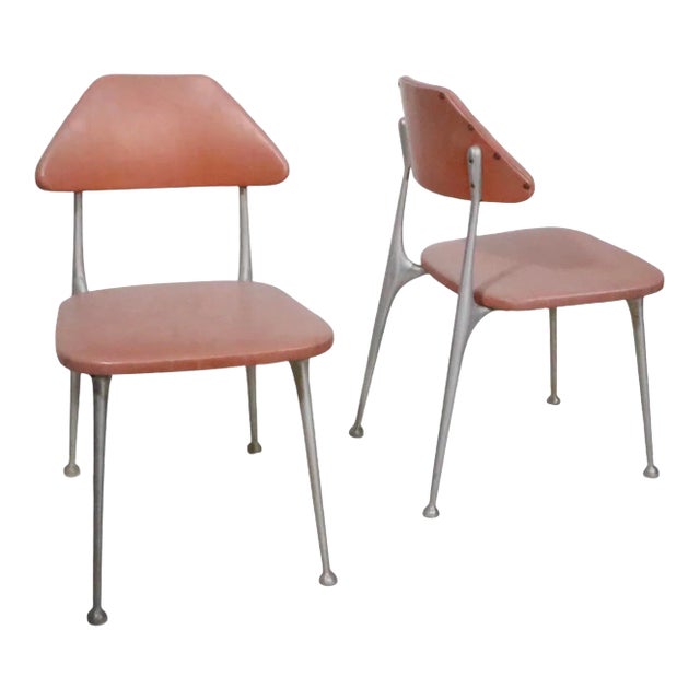 Pr. Mid Century Dining Side Chairs by L. B. Lion Brand After Shaw Walker C 1950/1970’s For Sale