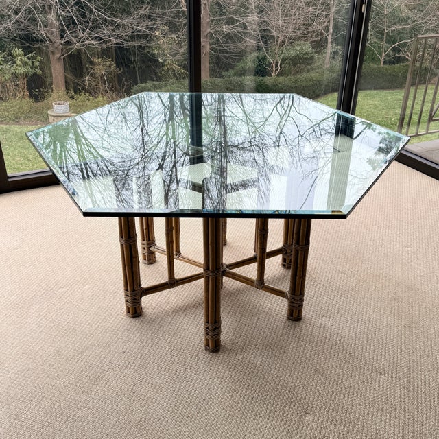 Hexagonal McGuire Dining Table For Sale In Washington DC - Image 6 of 10