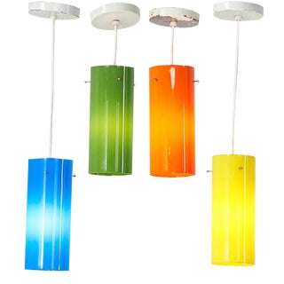 1950's Vintage Pendant Lights- Set of 4 For Sale