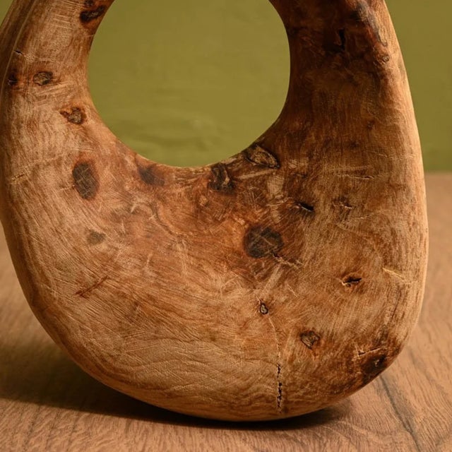 Brown Fabi, Abstract Sculpture, 2000s, Olive Wood For Sale - Image 8 of 9