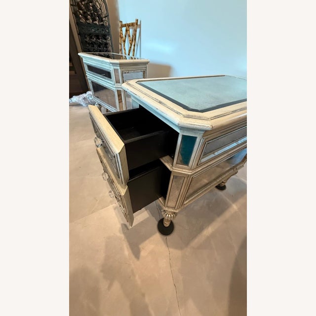 1990s Dresden Mirrored Side Table and Nightstand, A Pair For Sale - Image 9 of 9