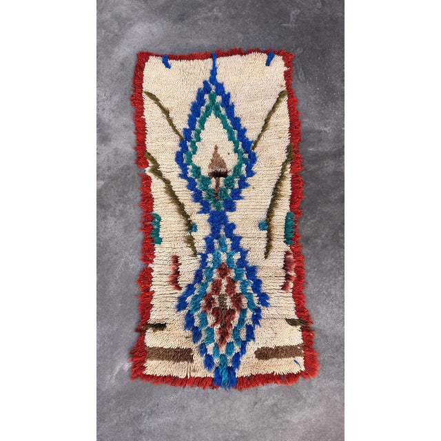 Beige Tribal Moroccan Rug - 2'0" X 4'2" Ft For Sale - Image 8 of 9