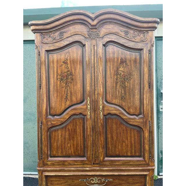 1980s 1980s Drexel Brittany Collection Bedroom Clothing Armoire For Sale - Image 5 of 12
