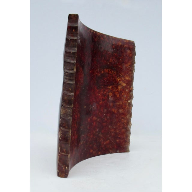 Asian Cast Resin Buddha Face in a Tortoise Shell Look, Decorative Accent Piece For Sale - Image 13 of 16