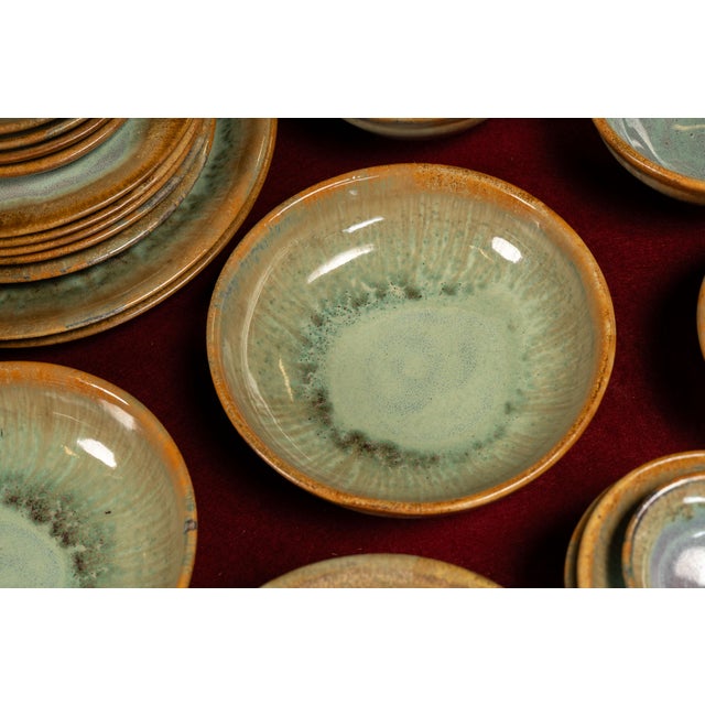 Ceramic Vintage Pigeon River Pottery "Ownby" Dinner Service Set - 36 Pieces For Sale - Image 7 of 18