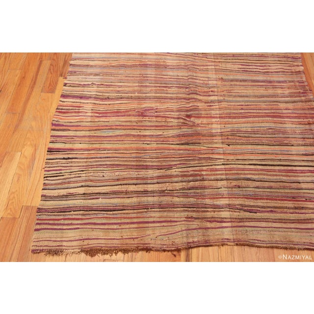 Nazmiyal Collection Striped Vintage Moroccan Tribal Kilim Rug For Sale - Image 4 of 7