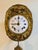 Brass French Morbier Repousse Brass and Porcelain Wall Clock For Sale - Image 8 of 8