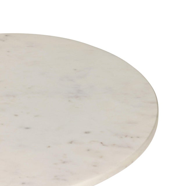 Four Hands Neda End Table - Polished White Marble For Sale - Image 11 of 11