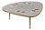 Coffee Table in Mosaic and Brass by Berthold Muller, 1960s For Sale