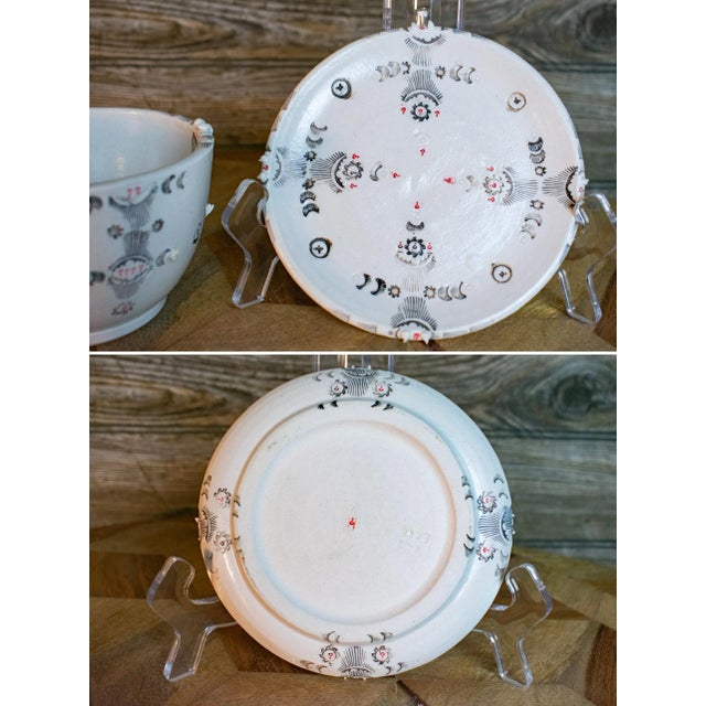 Early 21st Century Early 21st Century Artisan Large Porcelain Cup and Saucer Set- 2 Pieces For Sale - Image 5 of 13