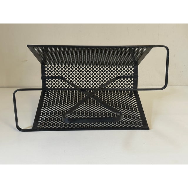 Vintage Perforated Metal Magazine Rack, 1960s For Sale - Image 6 of 15