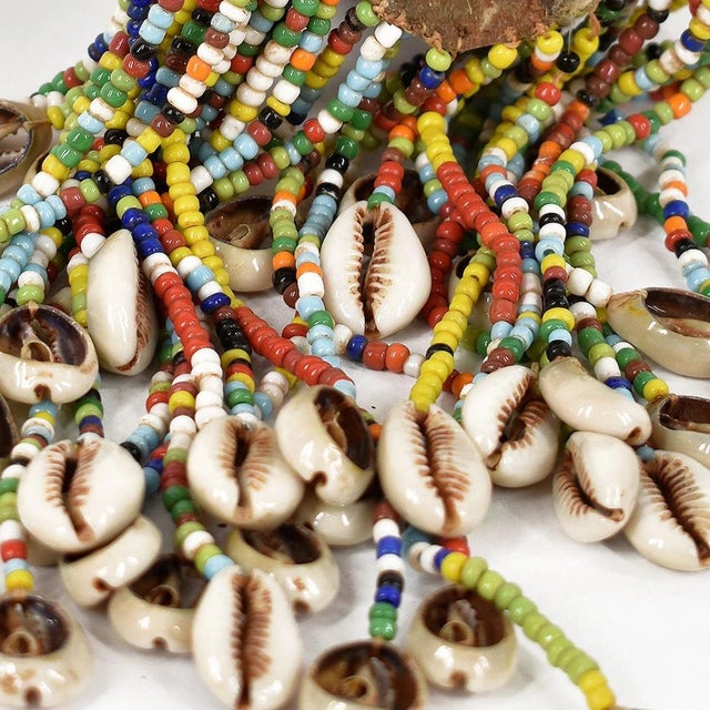 Early 20th Century Nyamwezi Beaded Fertility Doll Gourd with Shells Tanzania For Sale - Image 4 of 5