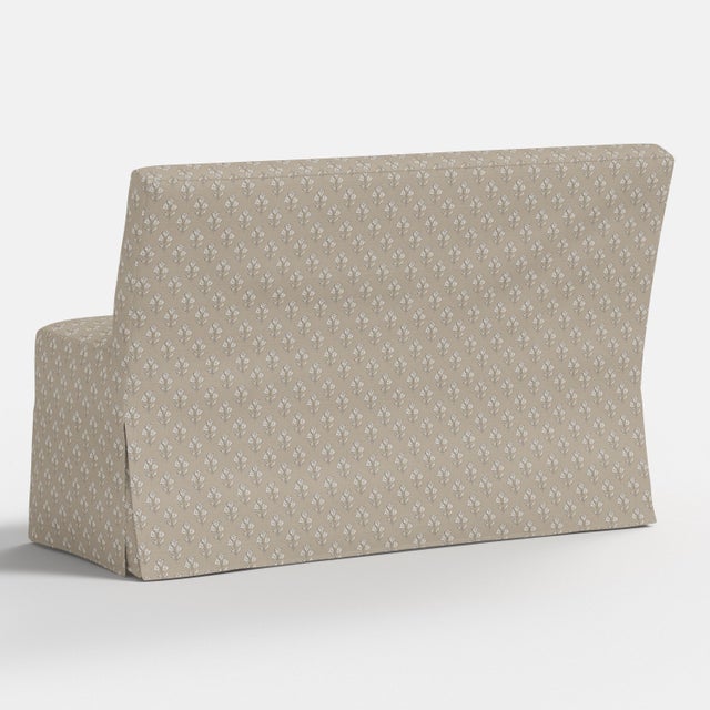 Textile Slipcover for Stoffer Home x Cloth & Company for Lindy Slipcover Dining Banquette in Francie Floral Cream For Sale - Image 7 of 7